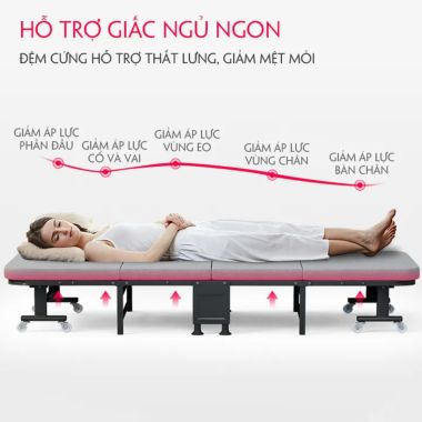 GIƯỜNG GẤP GỌN VĂN PHÒNG CÓ BÁNH XE