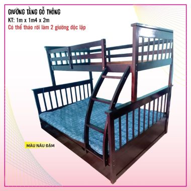 GIƯỜNG TẦNG GỖ THÔNG