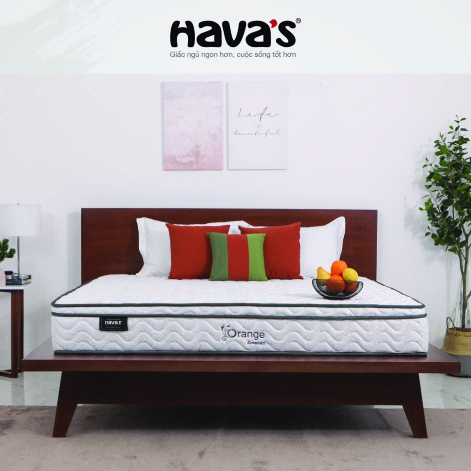NỆM LÒ XO HAVAS ORANGE 3 VIỀN 28CM